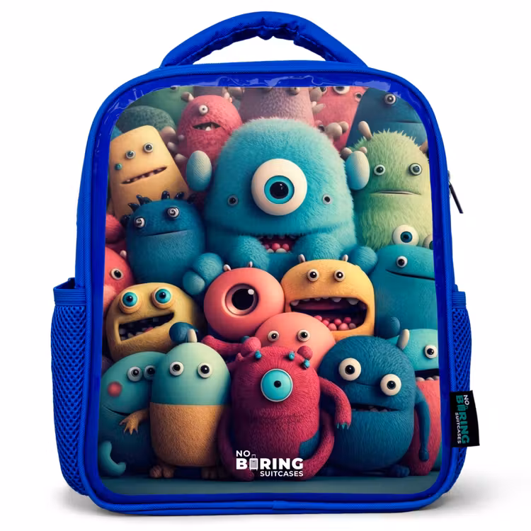 Rugzak kind - blauw - Zachte en bolle monsters — 1