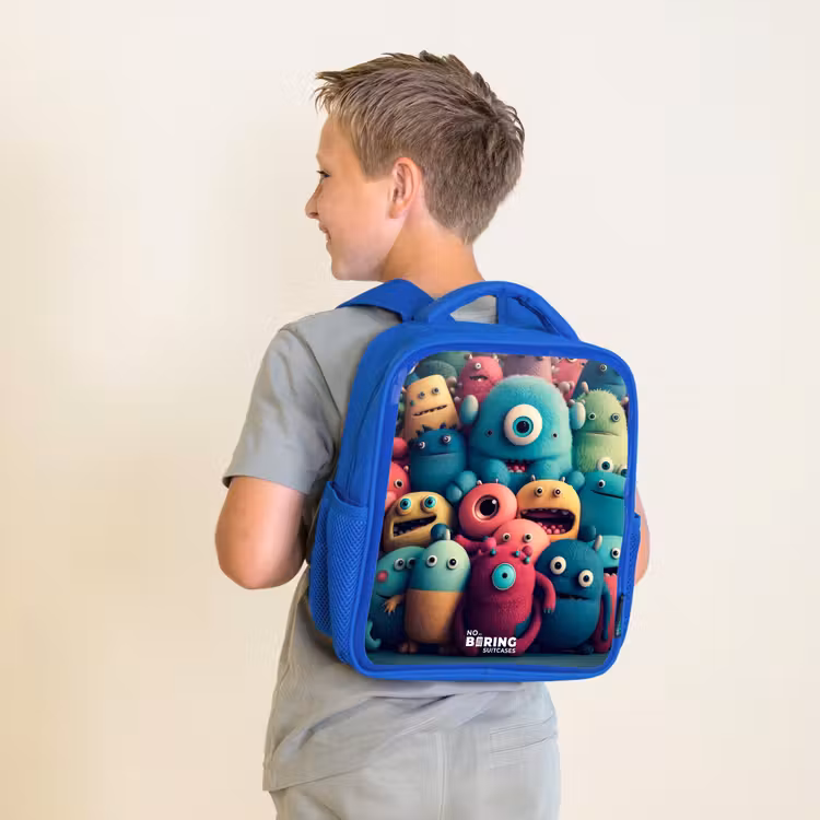 Rugzak kind - blauw - Zachte en bolle monsters — 3