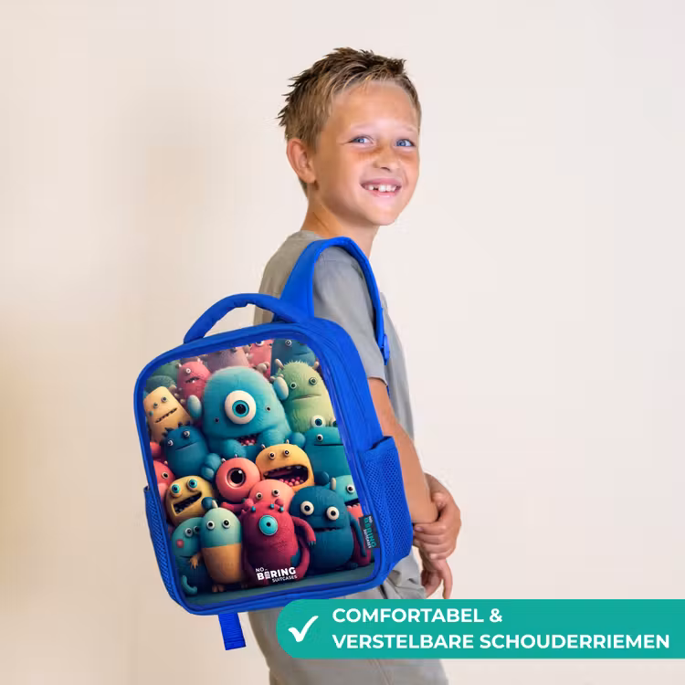 Rugzak kind - blauw - Zachte en bolle monsters — 4
