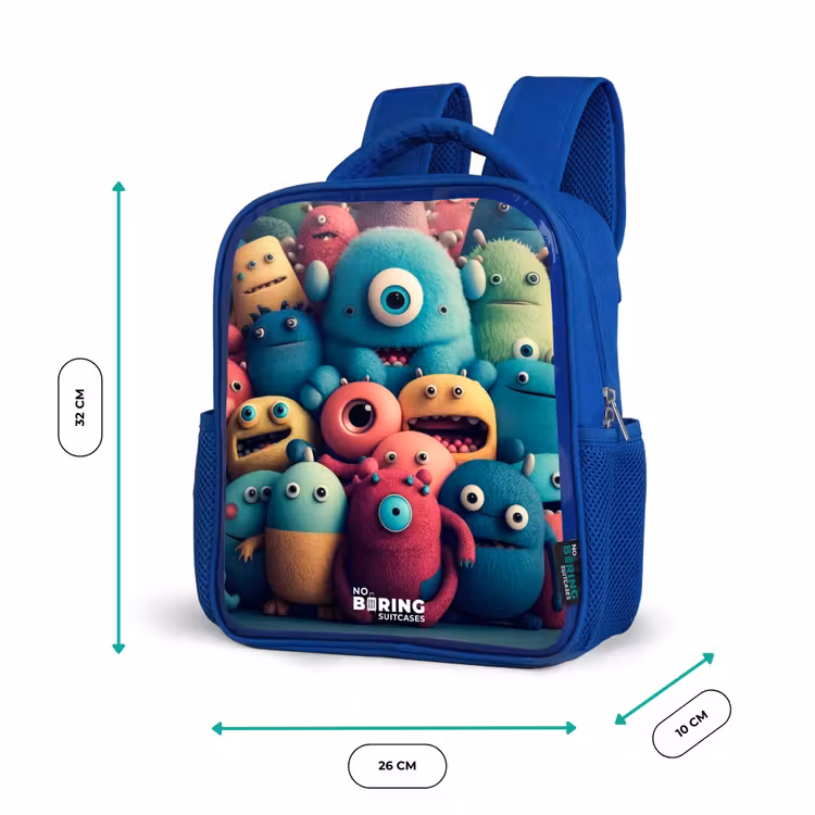 Rugzak kind - blauw - Zachte en bolle monsters — 5