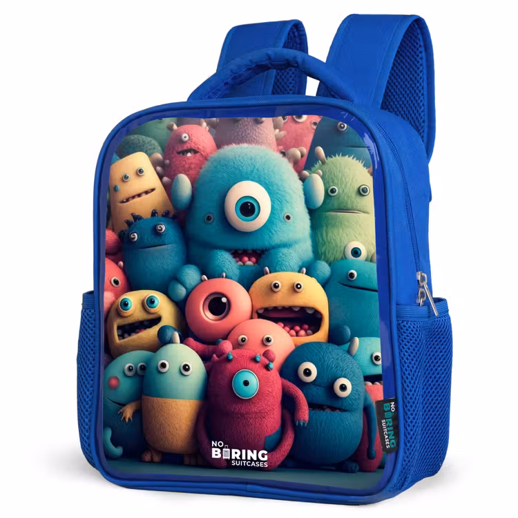 Rugzak kind - blauw - Zachte en bolle monsters — 7