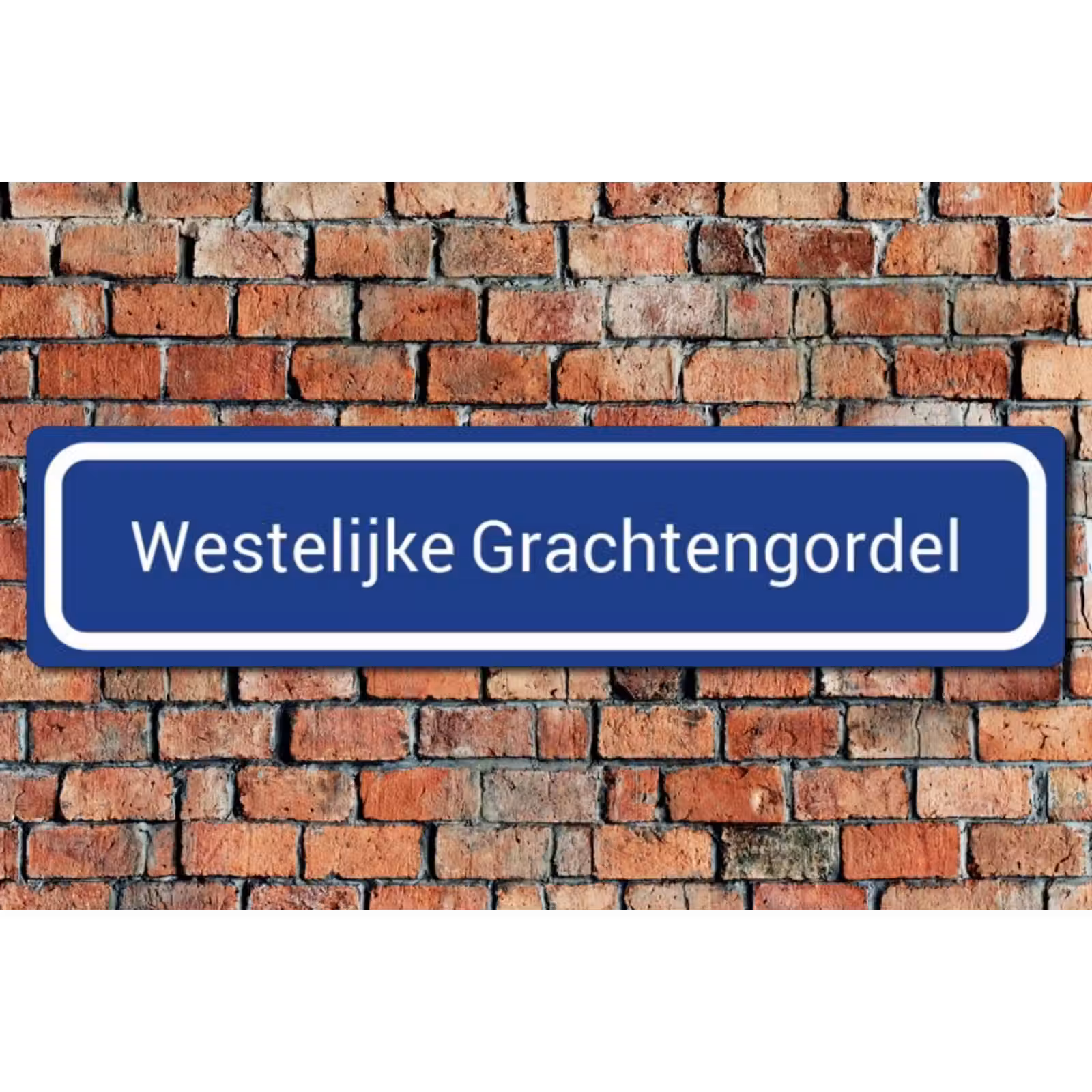 Straatnaambord blauw - Ronde hoeken — 1