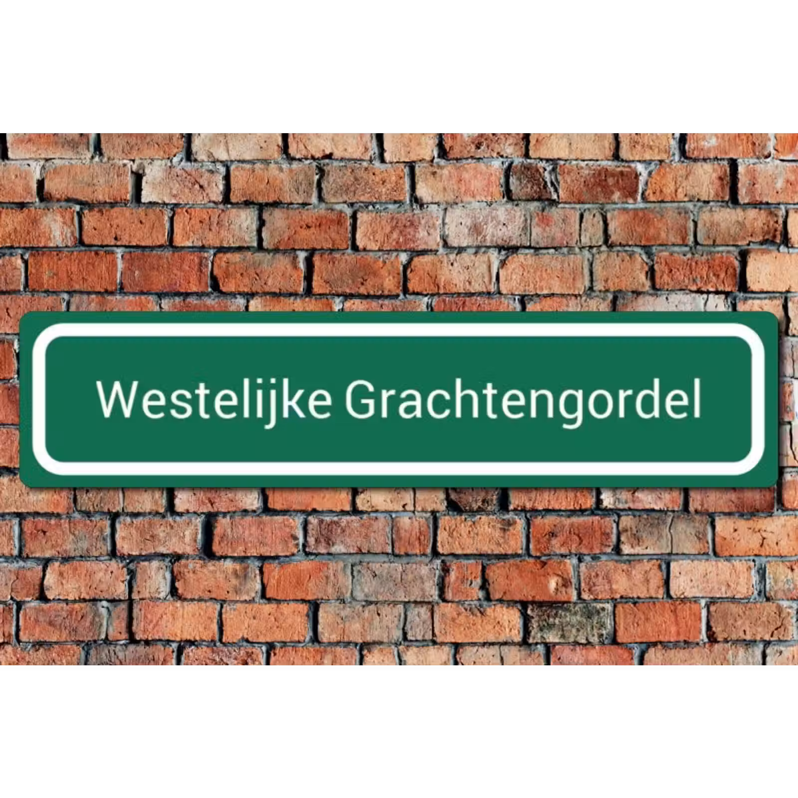 Straatnaambord groen - Ronde hoeken — 1
