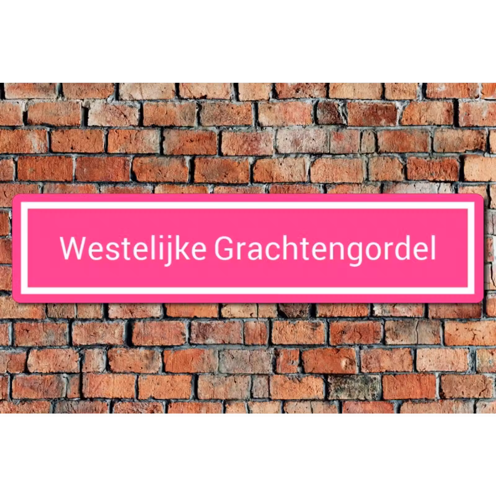 Straatnaambord roze - Vierkante hoeken — 1