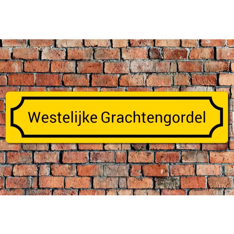 Straatnaambord geel - Traditioneel — 1