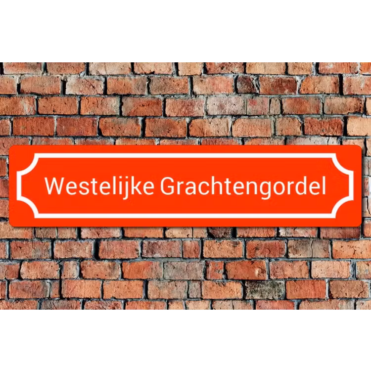 Straatnaambord rood - Traditioneel — 1