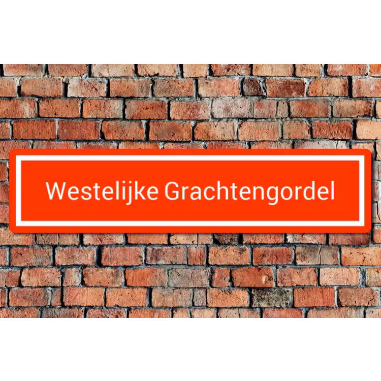 Straatnaambord rood - Vierkante hoeken — 1