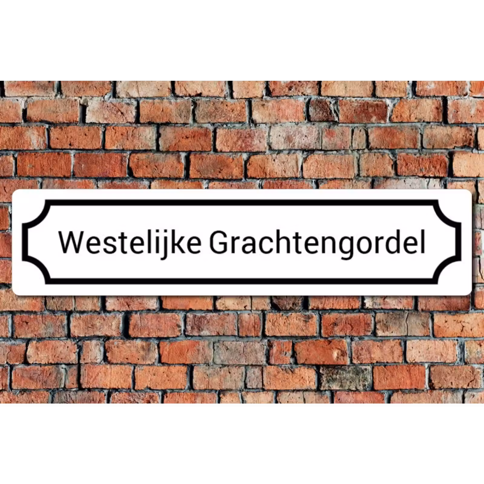 Straatnaambord wit - Traditioneel — 1