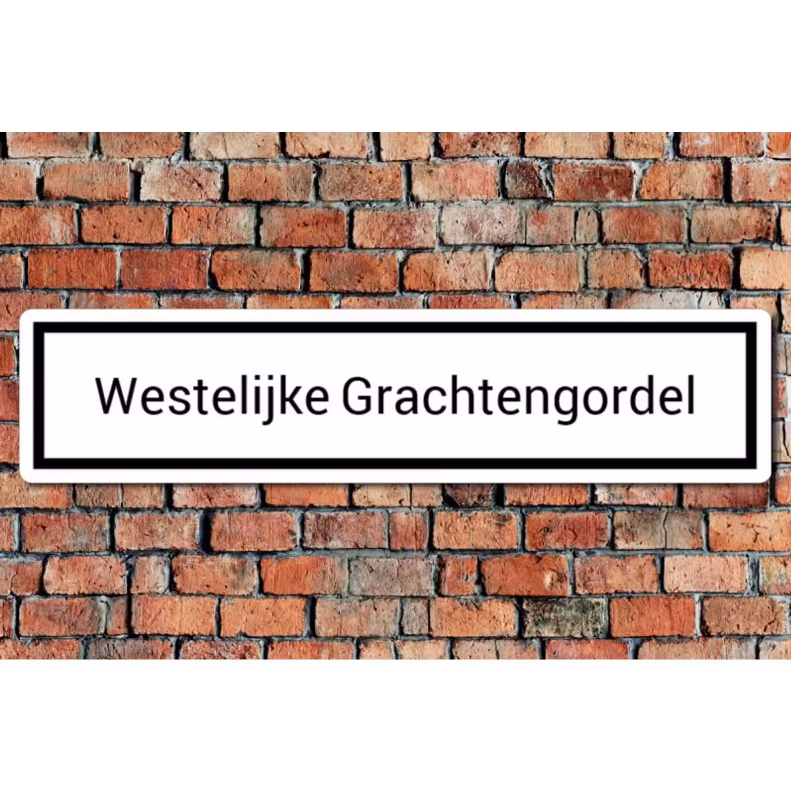 Straatnaambord wit - Vierkante hoeken — 1