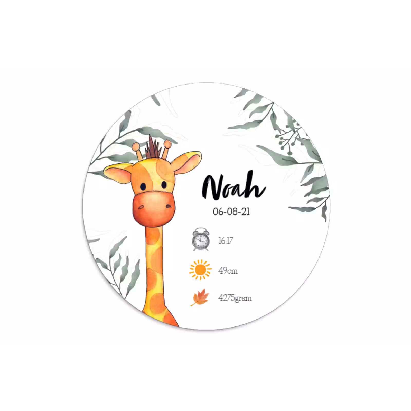 Geboortecirkel giraffe icoontjes — 1