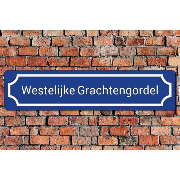 Straatnaambord blauw - Traditioneel — 1