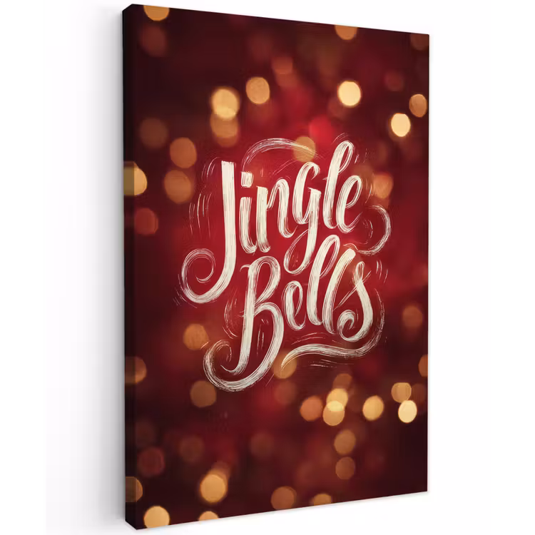 Buiten canvas - Jingle - Bells - Kerst - Rood — 1