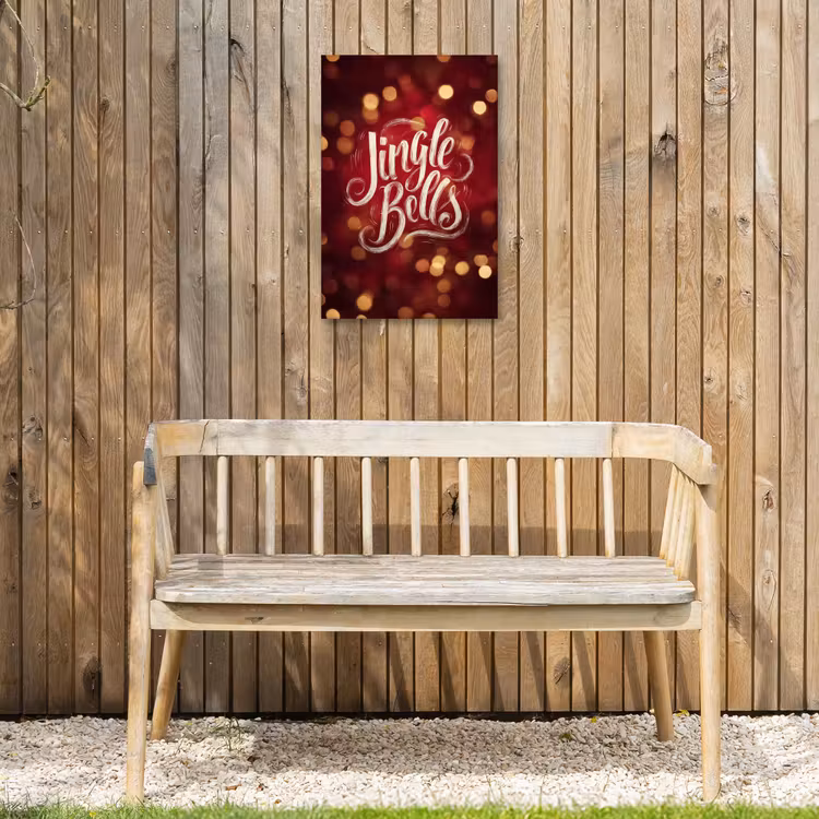 Buiten canvas - Jingle - Bells - Kerst - Rood — 3