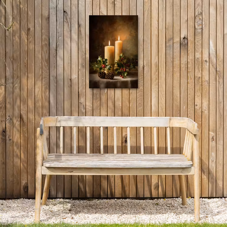Buiten canvas - Kaarslicht - Kerst - Veelkleurig — 3