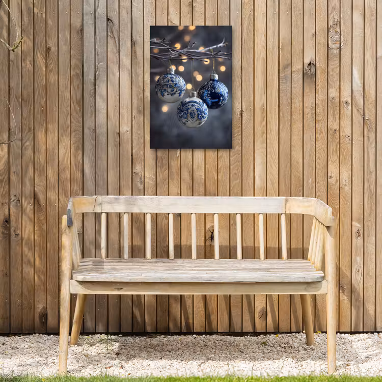 Buiten canvas - Kerstbal - Versierd - Blauw — 3