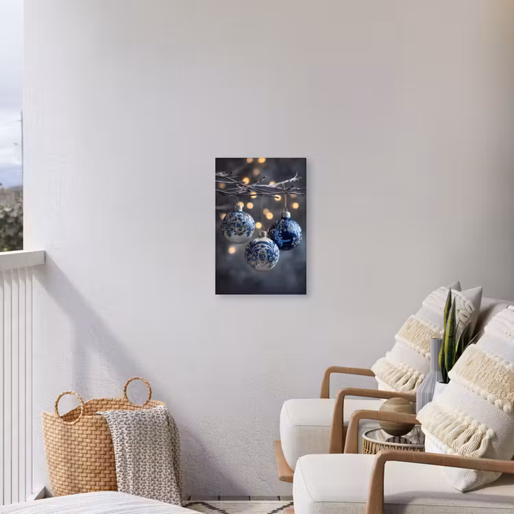 Buiten canvas - Kerstbal - Versierd - Blauw — 4
