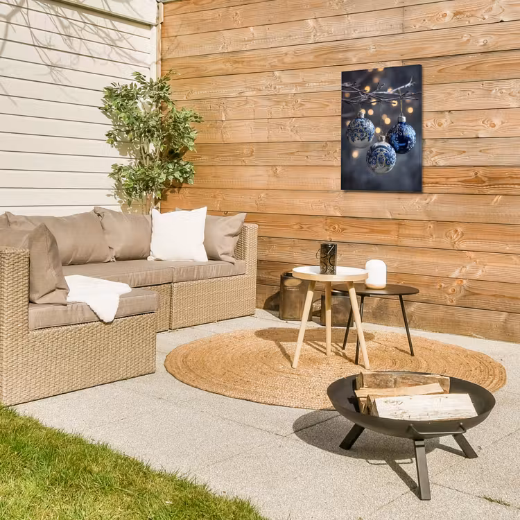 Buiten canvas - Kerstbal - Versierd - Blauw — 5