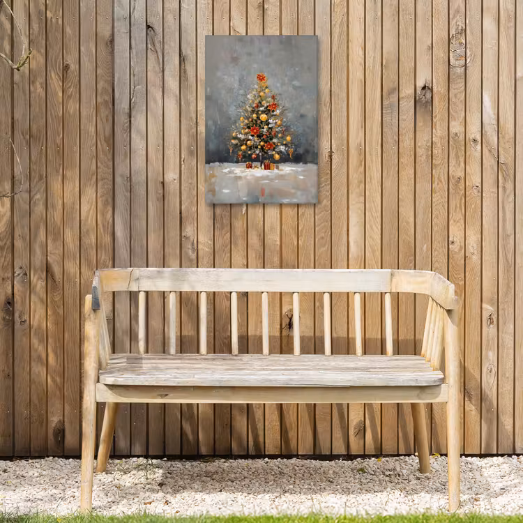 Buiten canvas - Kerstboom - Cadeaus - Rood - Goud — 3