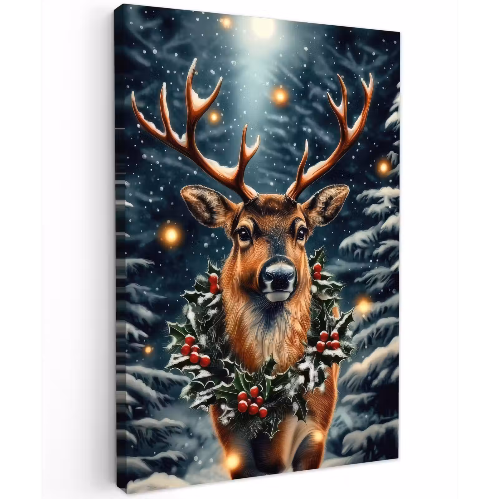 Buiten canvas - Kerst - Magie - Bos - Kleurrijk — 1