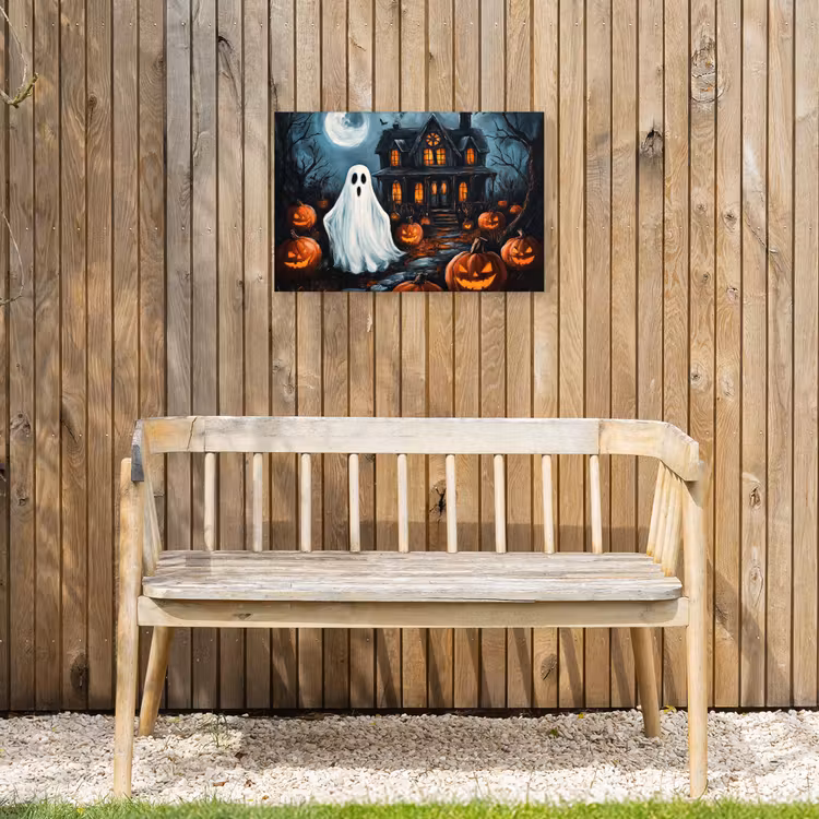 Buiten canvas - Halloween - Spookhuis - Pompoen - Spook — 3
