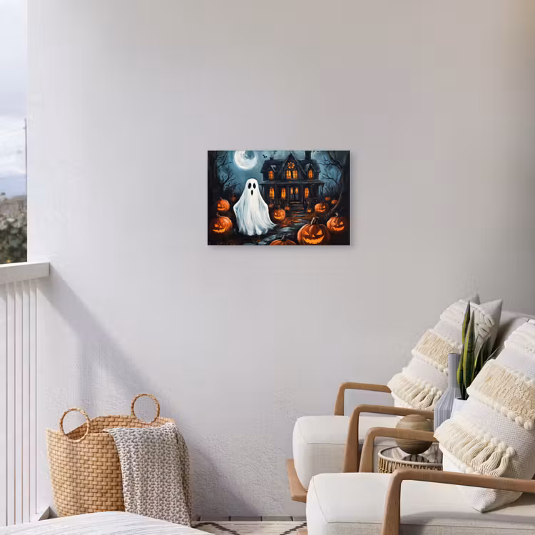 Buiten canvas - Halloween - Spookhuis - Pompoen - Spook — 4