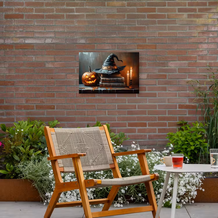 Buiten canvas - Halloween - Stilleven - Heksenhoed - Pompoen - Heks — 2