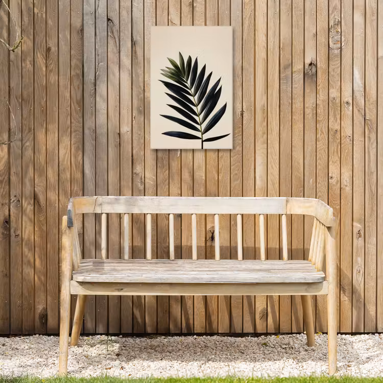 Buiten canvas - Palmblad - Donkere bladen - Subtiel — 3