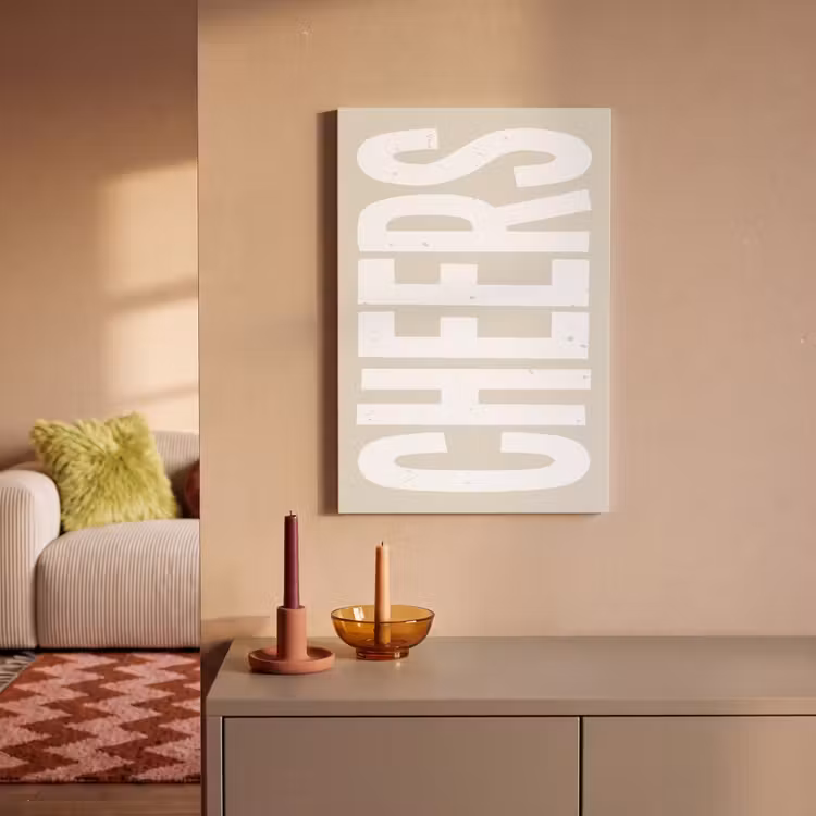 Canvas schilderij - Cheers - Feest - Japandi - Vintage — 2