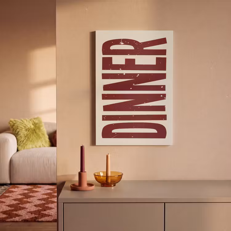Canvas schilderij - Eten - Decoratie - Rood - Vintage — 2