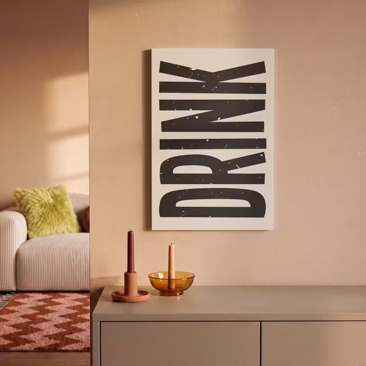 Canvas schilderij - Vintage - Zwart - Decoratie - Japandi — 2