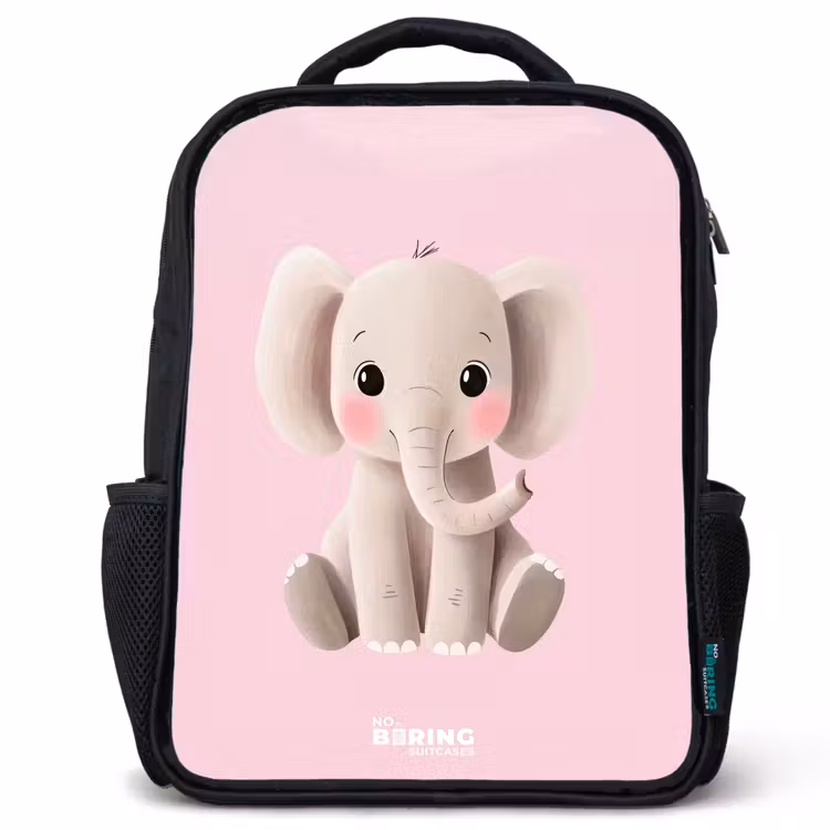 Kinder rugzak - Olifant - Baby - Blosjes - Illustratie — 1