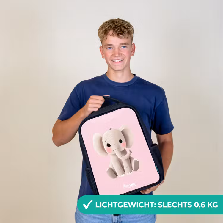 Kinder rugzak - Olifant - Baby - Blosjes - Illustratie — 2