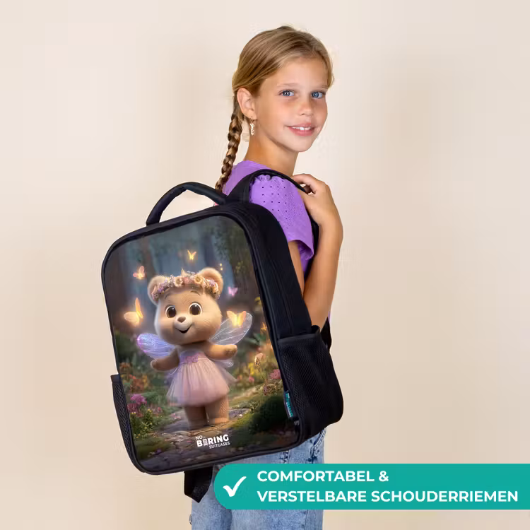 Kinder rugzak - Beer - Vlinders - Bos - Fairy — 3