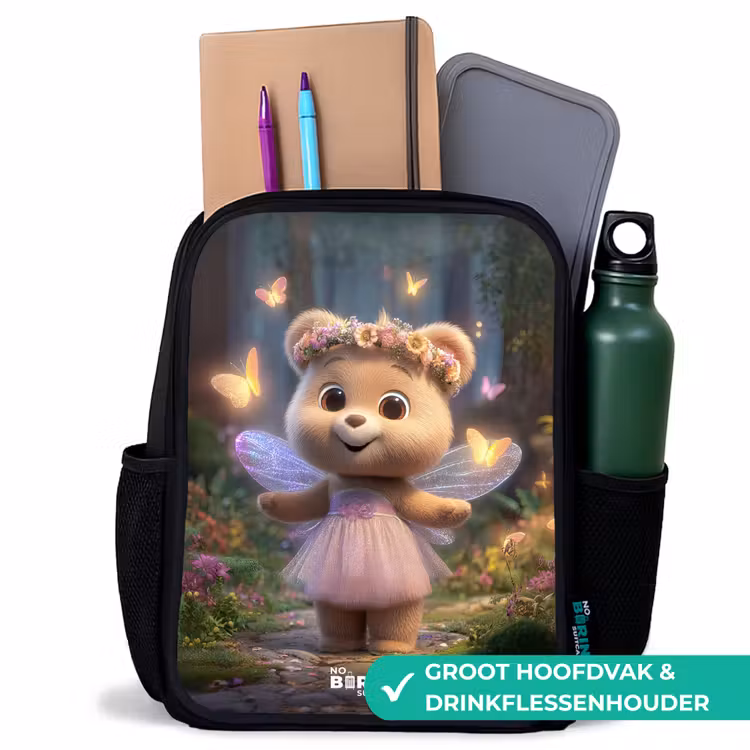 Kinder rugzak - Beer - Vlinders - Bos - Fairy — 4