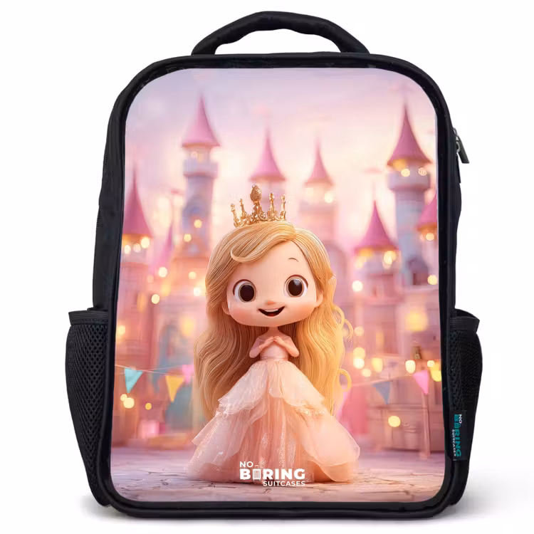 Kinder rugzak - Prinses - Roze - Kasteel — 1