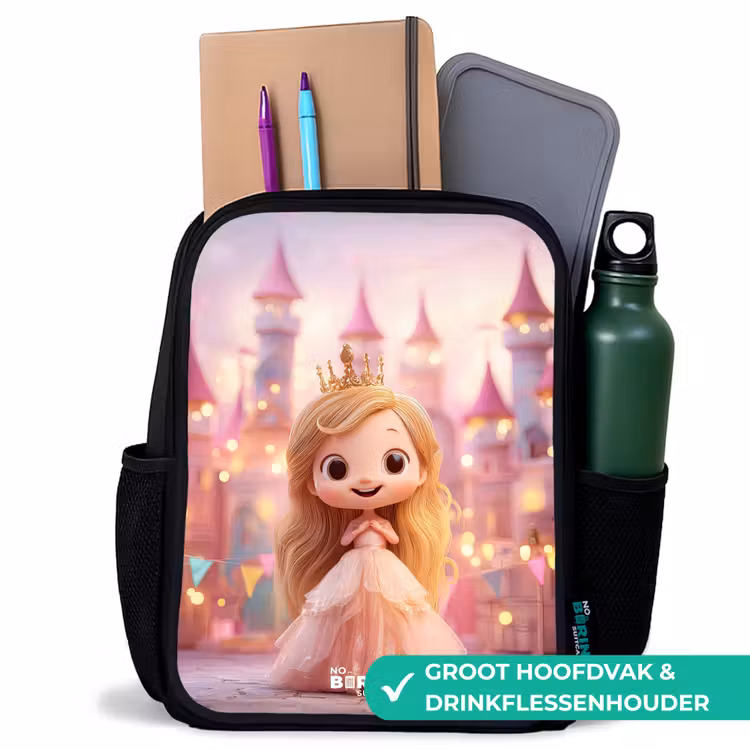 Kinder rugzak - Prinses - Roze - Kasteel — 4