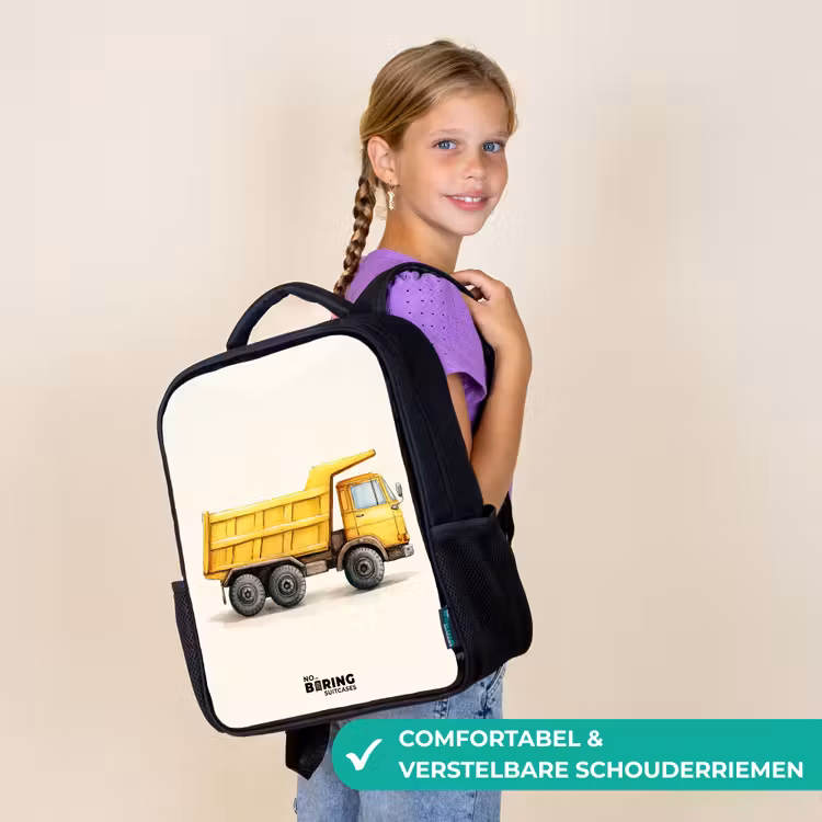 Kinder rugzak - Kiepwagen - Getekend - Geel — 3