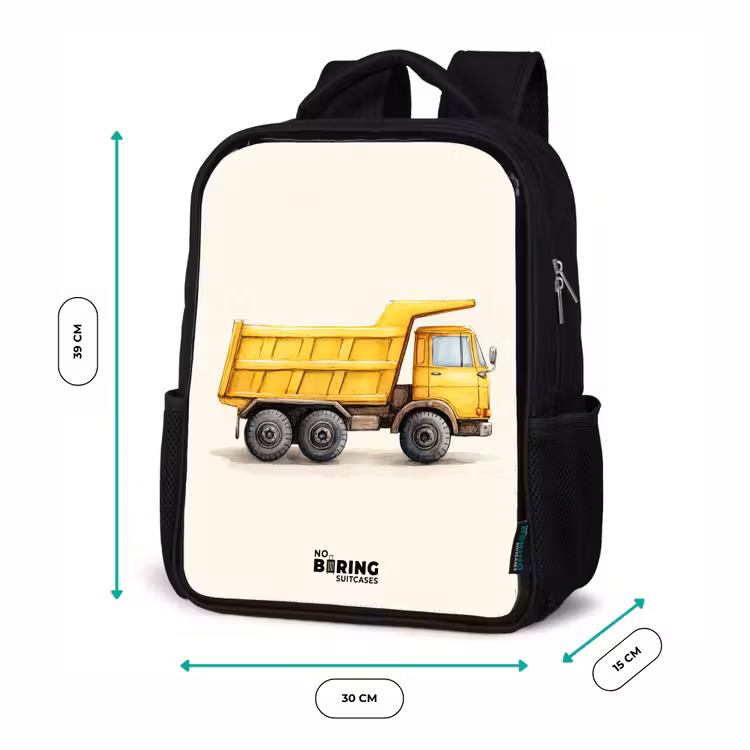 Kinder rugzak - Kiepwagen - Getekend - Geel — 5
