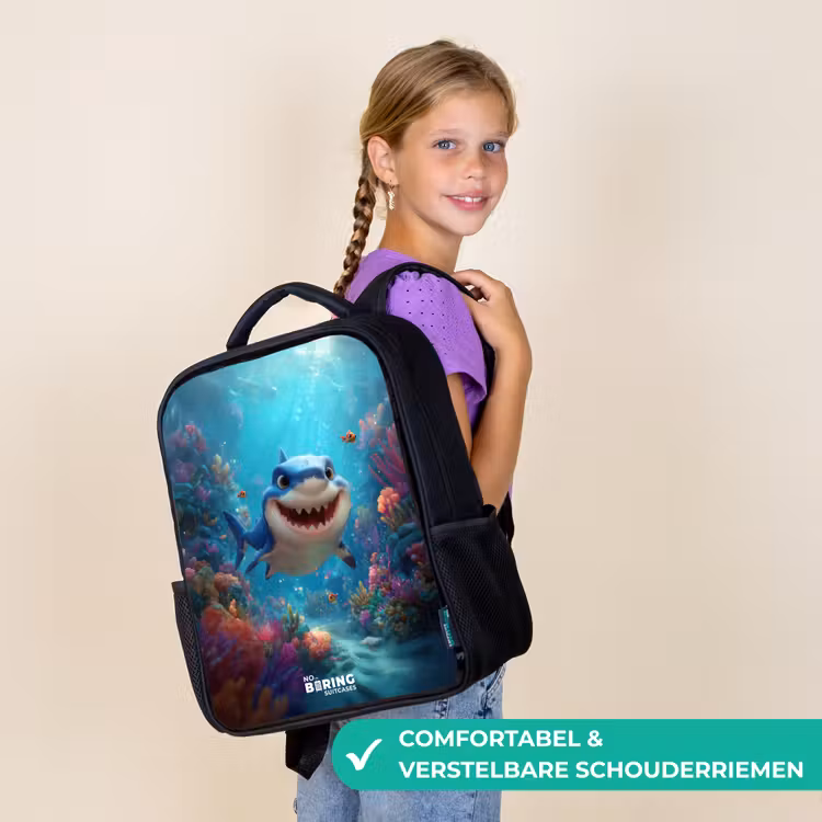 Kinder rugzak - Rif - Koraal - Haai - Dier — 3