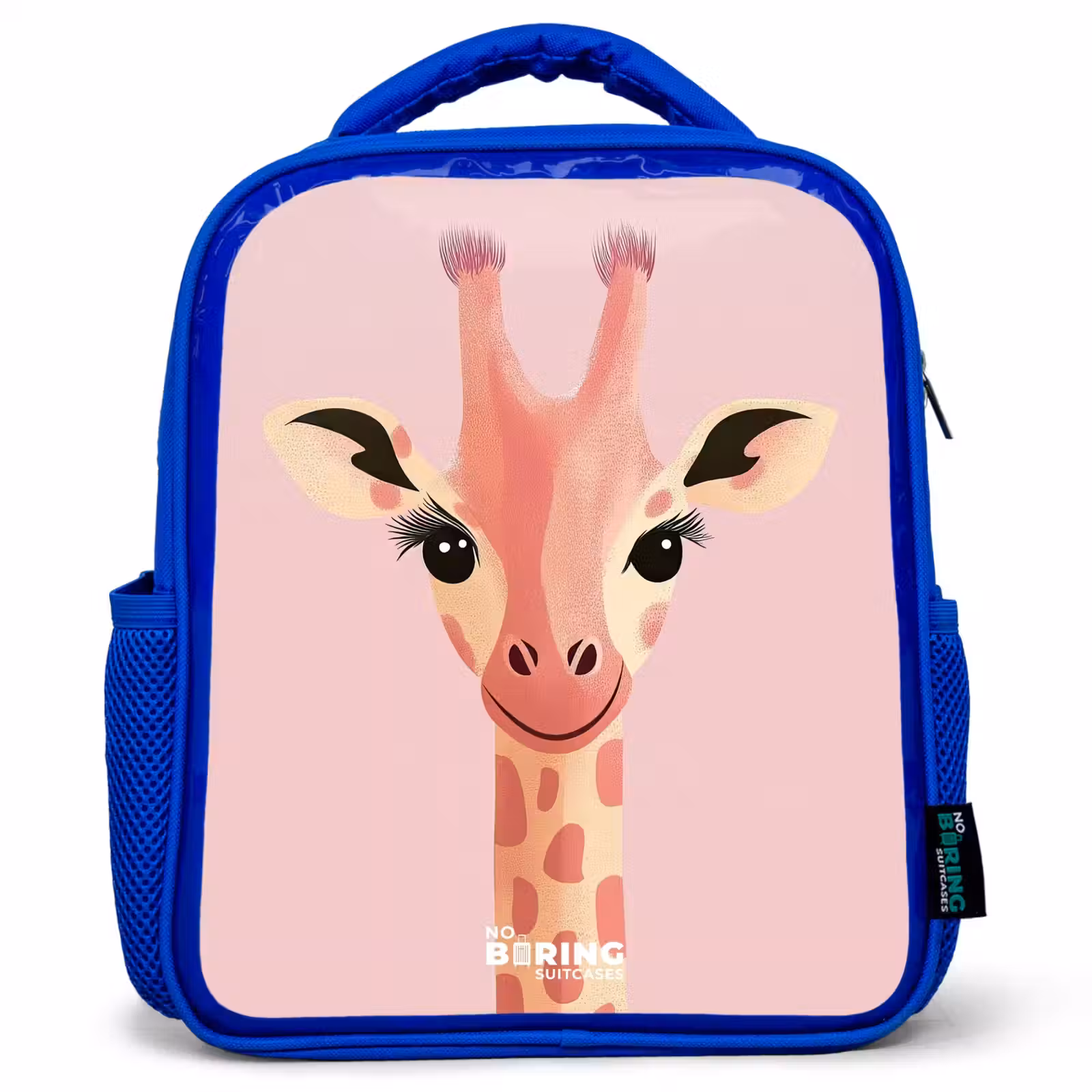 Rugzak kind - blauw - Giraffe - Wimpers - Minimalistisch - Roze — 1