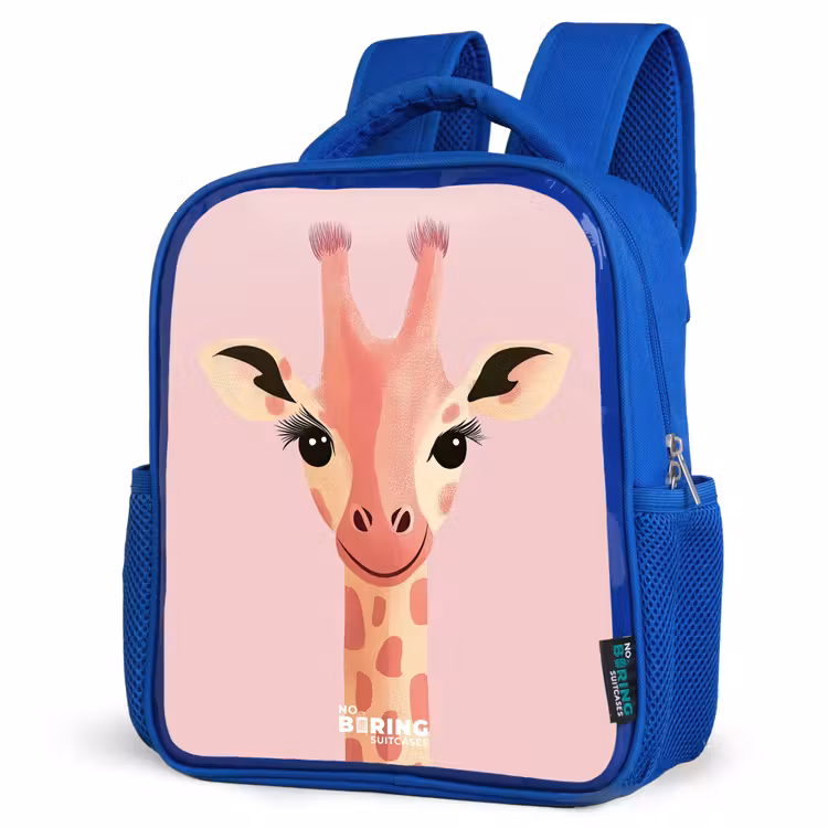 Rugzak kind - blauw - Giraffe - Wimpers - Minimalistisch - Roze — 7