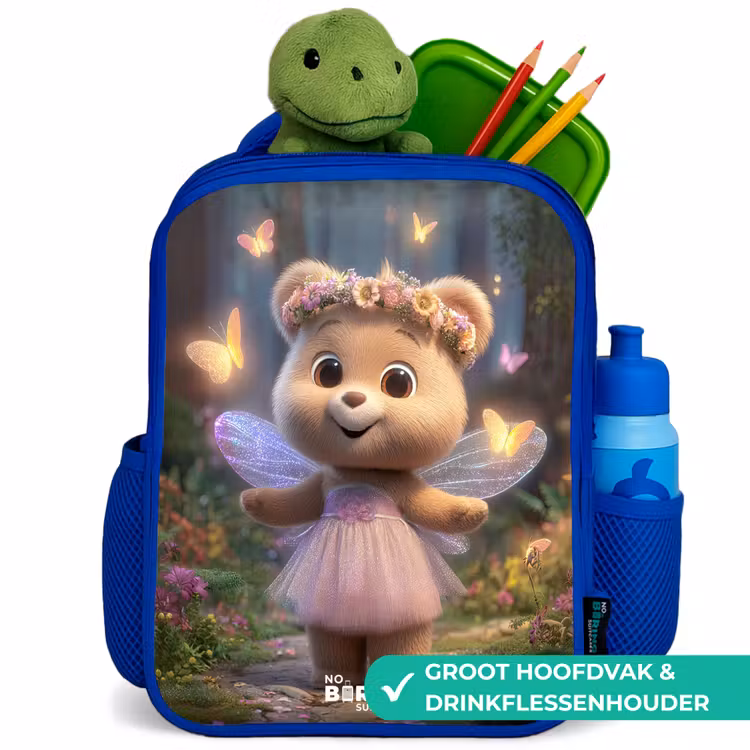 Rugzak kind - blauw - Beer - Vlinders - Bos - Fairy — 6