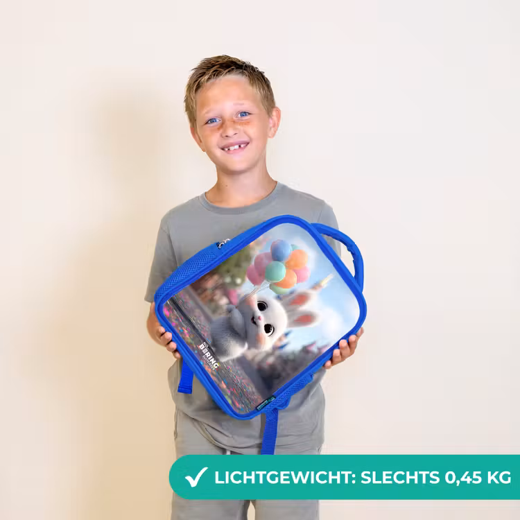 Rugzak kind - blauw - Konijn - Ballonnen — 2