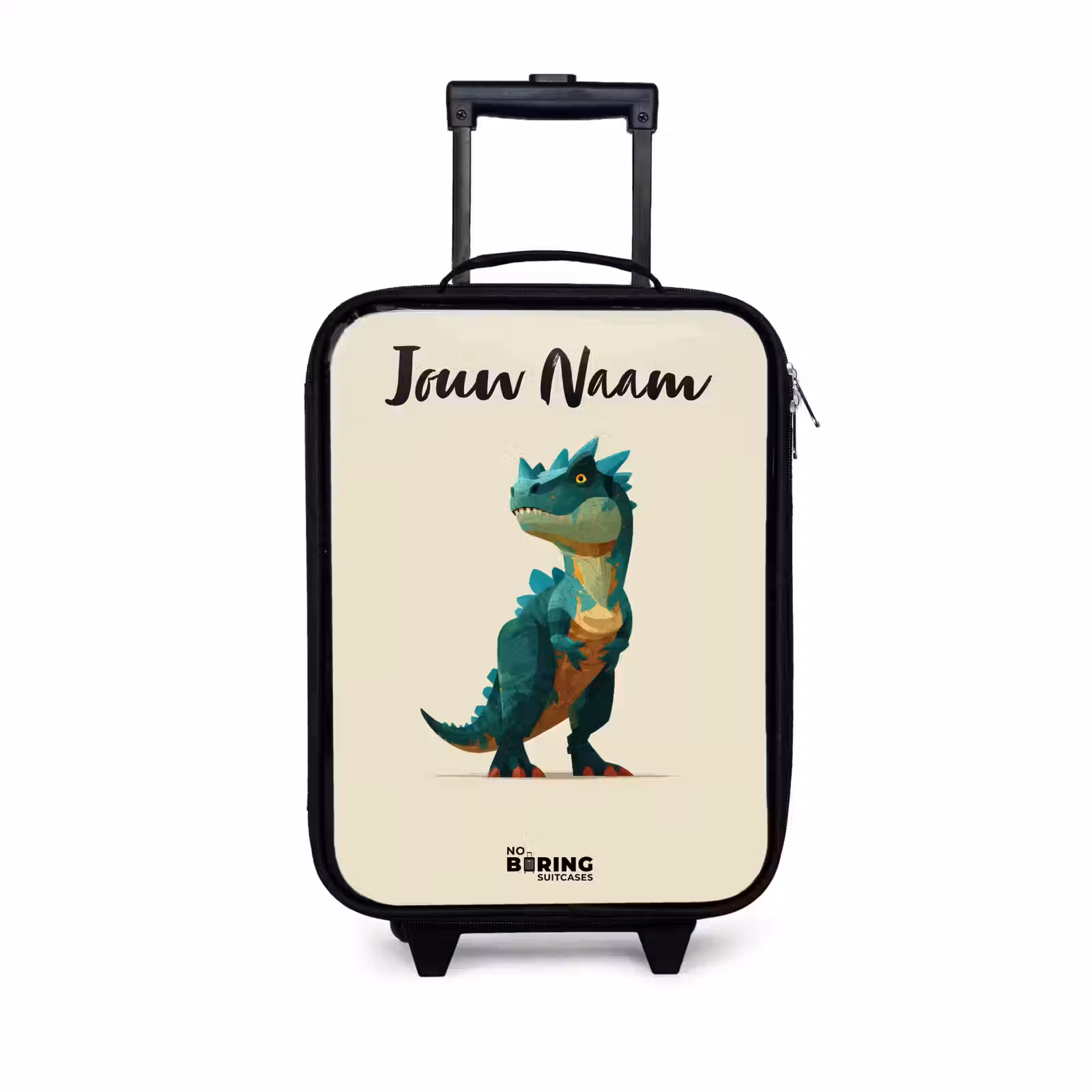 Kinderkoffer met naam - Dino - Dier - Groen — 1