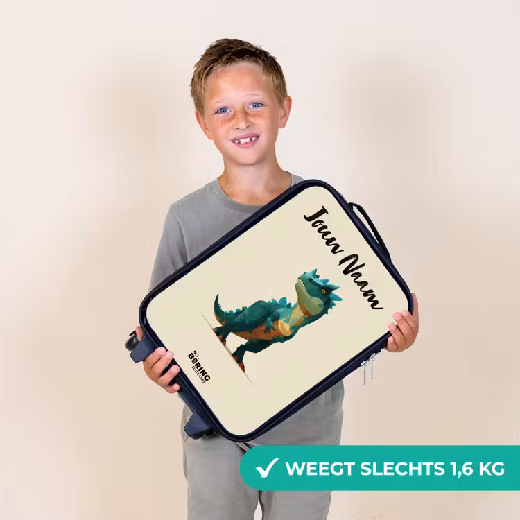 Kinderkoffer met naam - Dino - Dier - Groen — 3