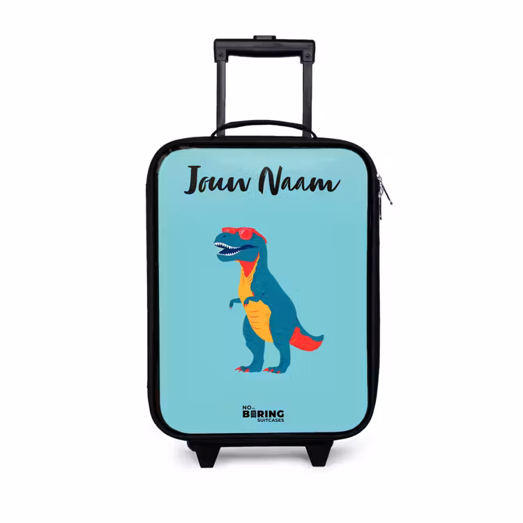 Kinderkoffer met naam - Dino - Dier - Zonnebril — 1