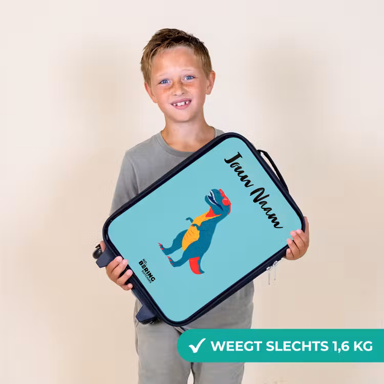 Kinderkoffer met naam - Dino - Dier - Zonnebril — 3