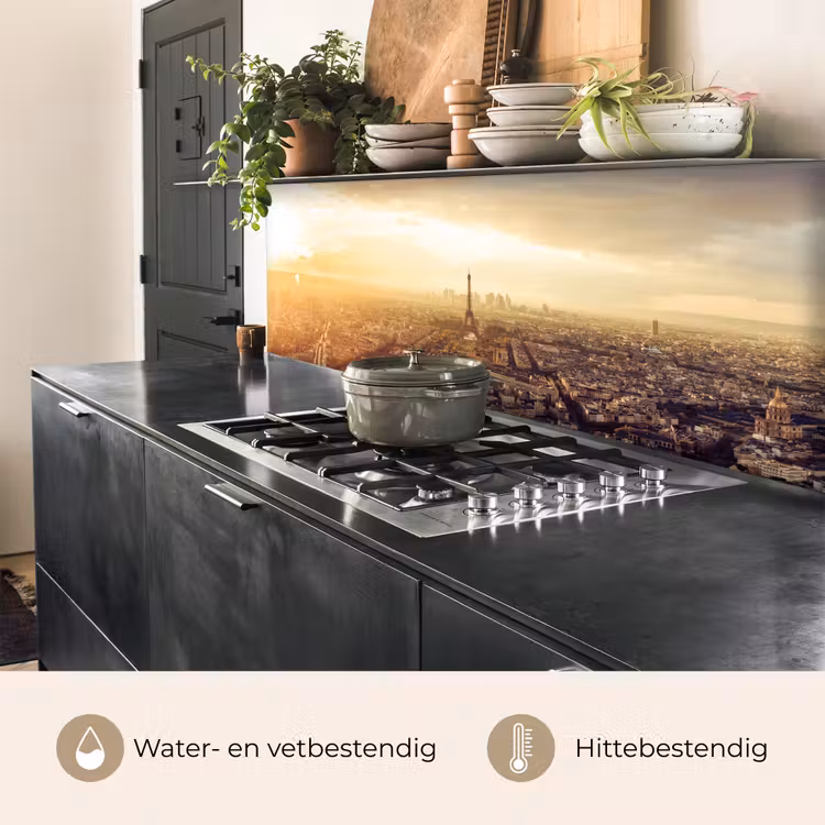Keuken achterwand - Parijs - Skyline - Zonsondergang - Steden — 3