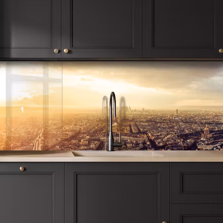 Keuken achterwand - Parijs - Skyline - Zonsondergang - Steden — 6