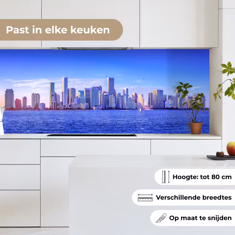 Keuken achterwand - Skyline - Blauw - Wolkenkrabbers - Stad — 4